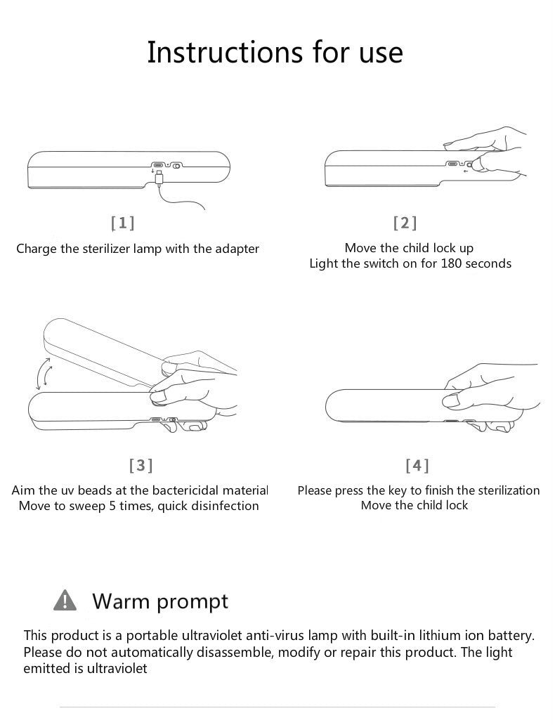 Ultraviolet ray Sterilization Lamp Light